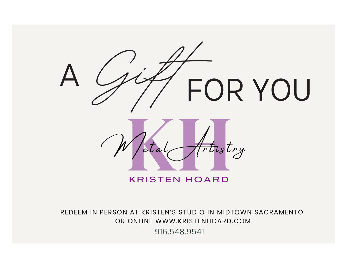 Kristen Hoard Metal Art Gift Card