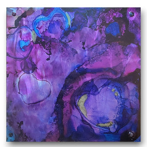 Purple and blue Heart Art ($135)