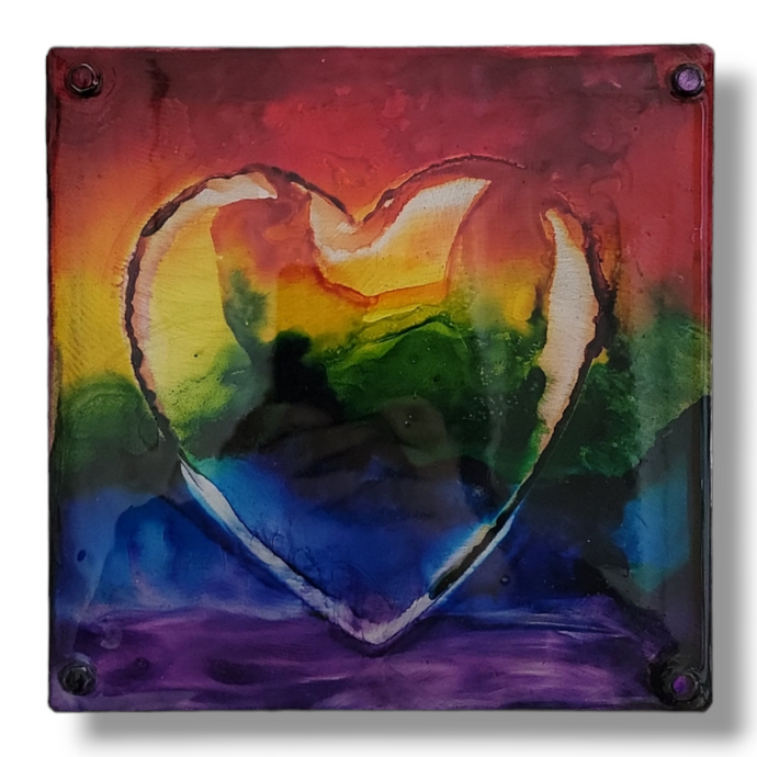 Rainbow Heart Art ($135)