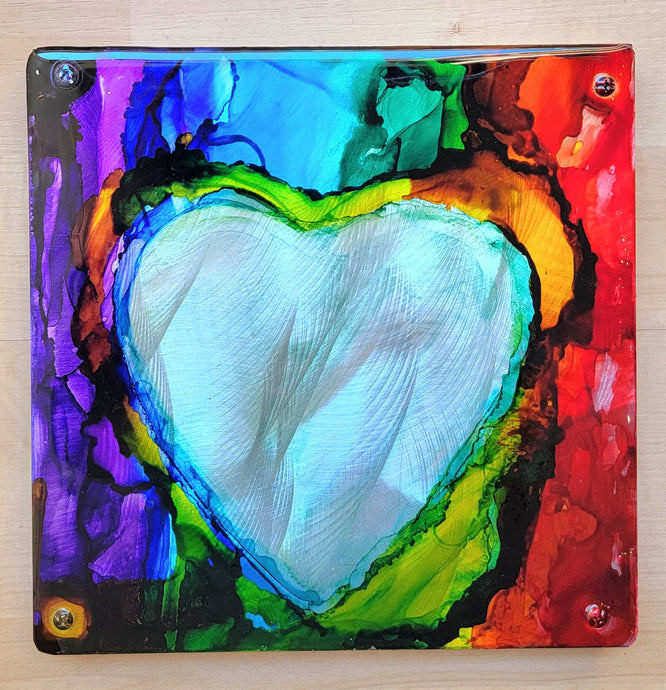 Rainbow Heart 2  ($135) SOLD