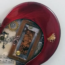 Steampunk Heart: Music Red ($140) 10" x 8"
