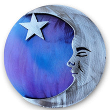 Moon and Star wall art 7.5" diameter by Kristen Hoard $75