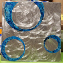 Abstracts - blue circles 8" x 8"