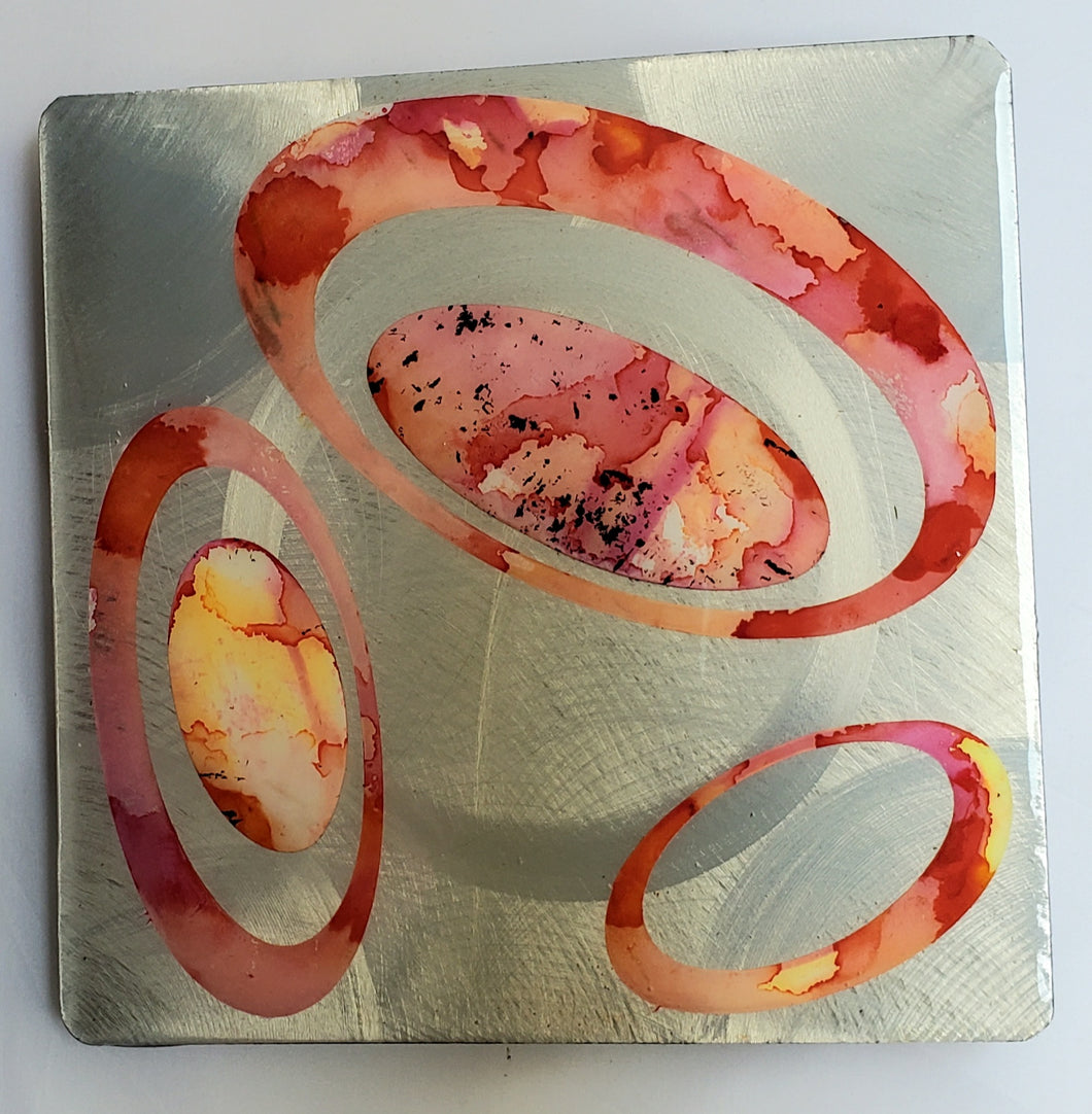 Abstracts - peach ovals 8