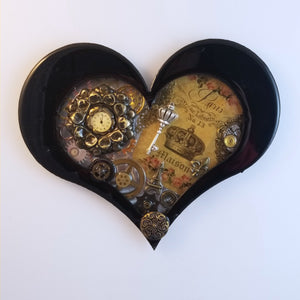 Steampunk Heart: Paris Crown ($140) 10" x 8"