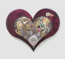 Steampunk Heart: Boudoir Fuchsia ($140) 10" x 8"