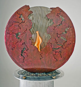 Metal Sculpture Firepit: Flamer Firepit by Kristen Hoard ($600)