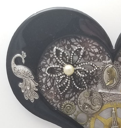 Steampunk Heart: Paris Peacock ($140) SOLD order a similar one!