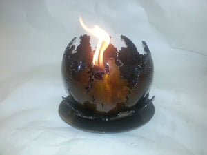 Metal Sculpture Firepit: Primordial Fire by Kristen Hoard ($600)