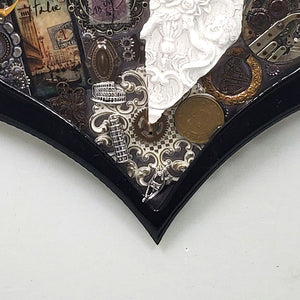 Steampunk Heart: Rome Black ($140) 10" x 8" SOLD order one.